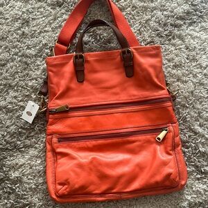 Fossil Leather Explorer Crossbody New with the Tags